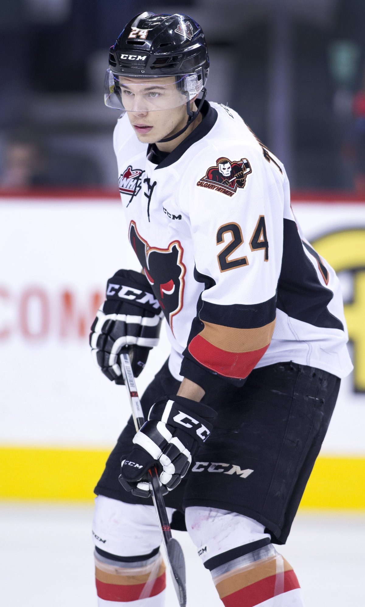 WHL (Western Hockey League) player profile photo on Calgary Hitmen's Carsen Twarynski at a game against the Moose Jaw Warriors in Calgary, Alberta on Jan. 22, 2016.  THE CANADIAN PRESS IMAGES/Larry MacDougal.