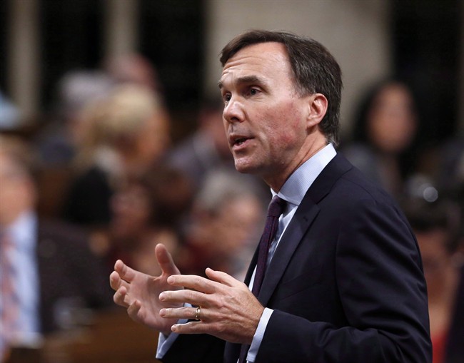 Facing allegations that lobbyists have been involved in Liberal fundraisers featuring cabinet ministers, including himself, Federal Finance Minister Bill Morneau says he has abided by all the rules to ensure he has not violated any regulations governing lobbying and conflict of interest. Morneau speaks in the House of Commons during Question Period, in Ottawa in an October 18, 2016, file photo. THE CANADIAN PRESS/Fred Chartrand.