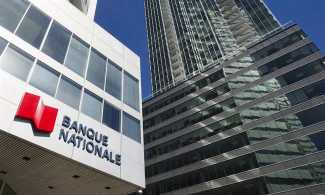 Banque Nationale (National Bank) head office is shown in Montreal, Wednesday, April 15, 2015.
