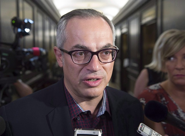 Tony Clement arrives at the national Conservative summer caucus retreat in Halifax on Tuesday, Sept. 13, 2016. Former Ontario and federal cabinet minister Tony Clement has dropped out of the federal Conservative leadership race. 
