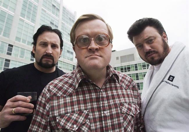 The Trailer Park Boys John Paul Tremblay, as Julian, left, Mike Smith, as Bubbles, centre, and Robb Wells, as Ricky, right, pose for a photograph in Toronto on Thursday, November 27, 2008.