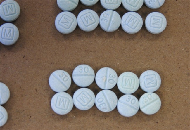 An undated photo of fentanyl pills.