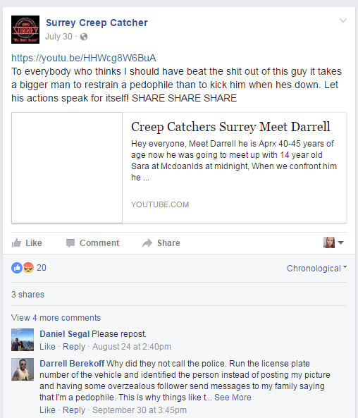 Man falsely accused in Surrey Creep Catchers video received death threats - image