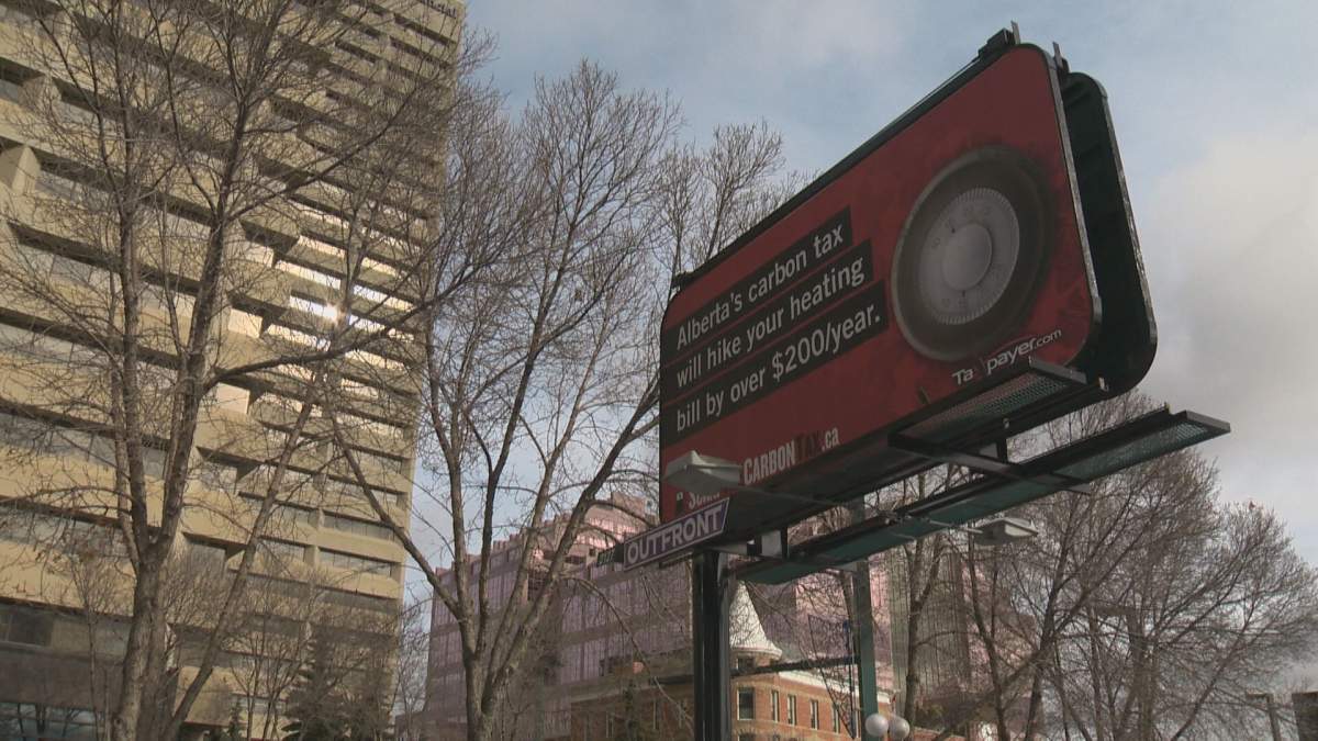 Canadian Taxpayers Federation billboard in downtown Edmonton, Oct. 5, 2016.