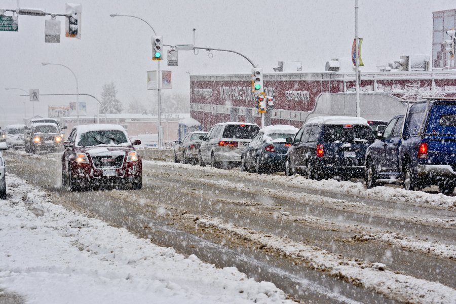 Fort St. John received 23 centimetres of snow over the weekend.