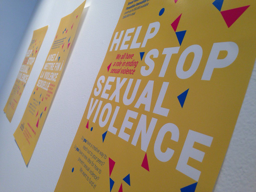 FILE: A poster calls for a stop to sexual violence.