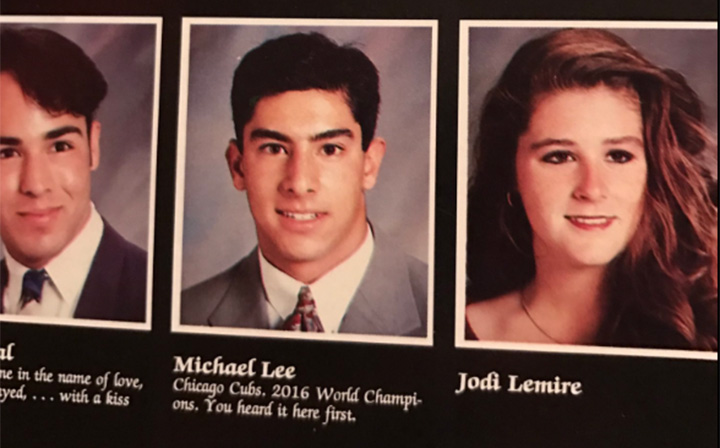 Man predicted Chicago Cubs would win 2016 World Series in 1993 yearbook  photo 
