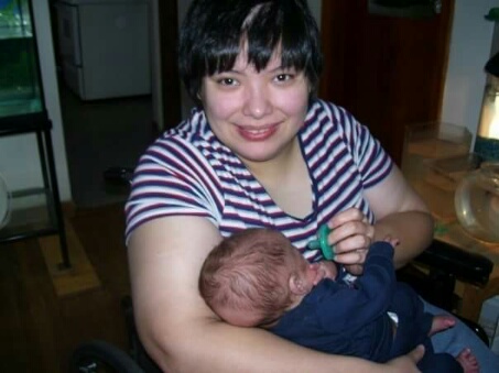 Newborn photo album of Eileen and son Jacob in 2008.