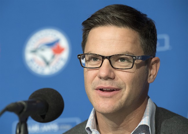 Toronto Blue Jays general manager Ross Atkins holds his season ending news conference in Toronto on Monday, October 24, 2016. 
