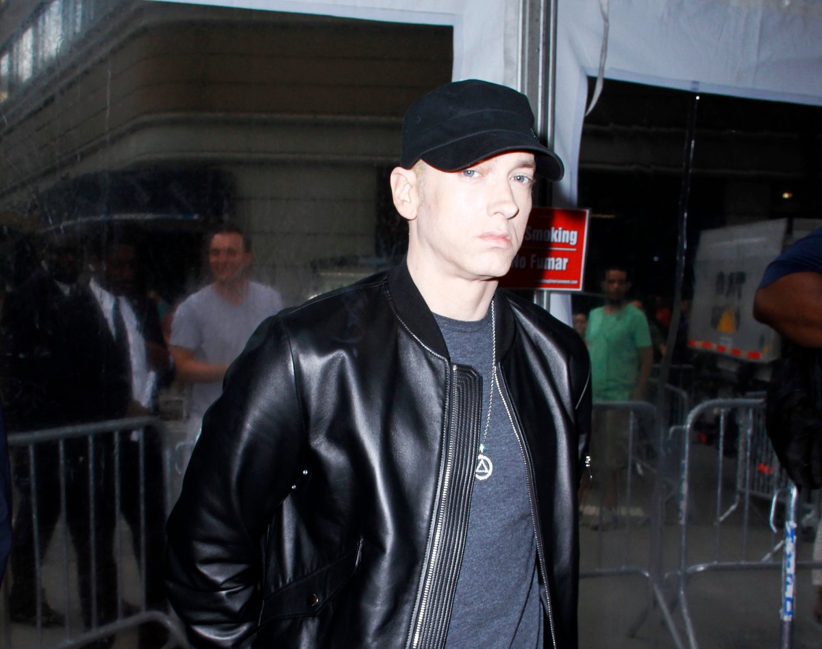 Eminem attends the "Southpaw" New York premiere at AMC Loews Lincoln Square on July 20, 2015 in New York City.