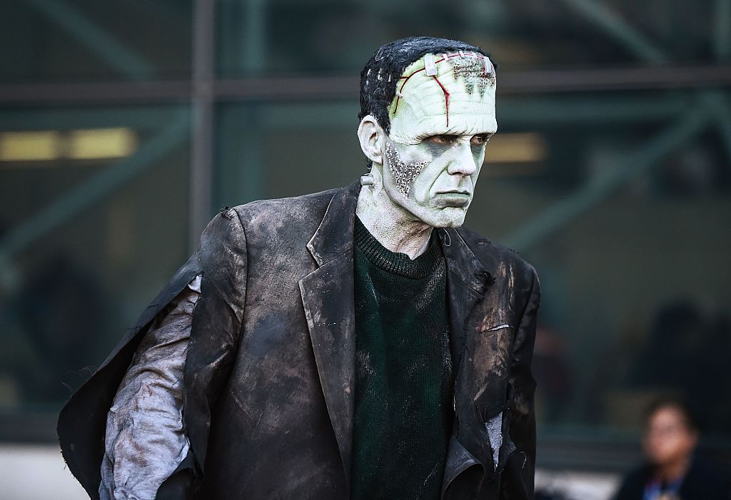  A comic Con attendee poses as Frankenstein during the 2016 New York Comic Con - Day 2 on October 7, 2016 in New York City.  