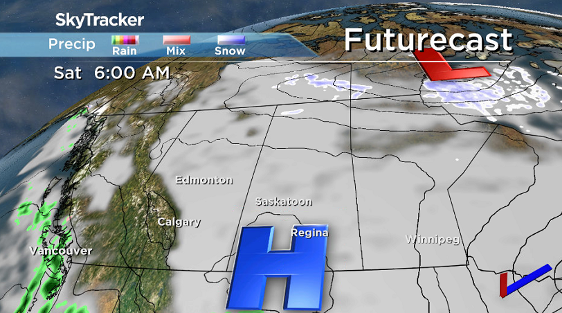 The question of the weekend will be whether or not this high will clear out the clouds on Saturday.