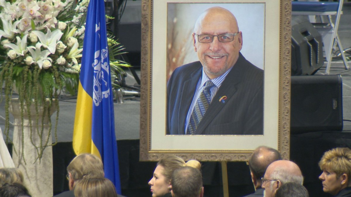 A funeral for Terry Hincks was held Thursday afternoon at Brandt Centre.