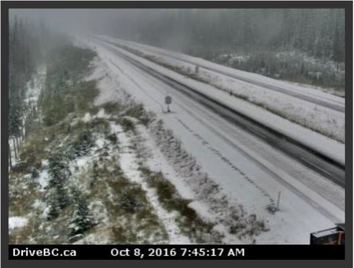 Winter driving conditions on Hwy 97C - image
