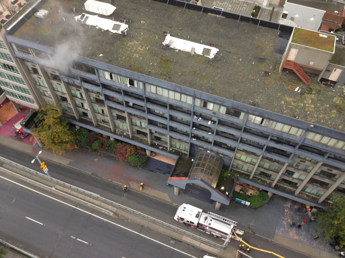 Vancouver homeless shelter catches fire - image