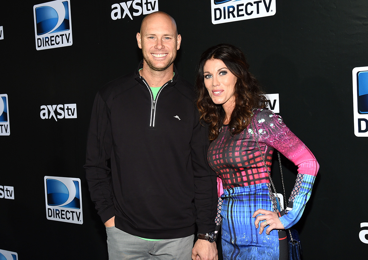 New York Giants kicker Josh Brown and Molly Brown attend DirecTV Super Saturday Night on January 31, 2015 in Glendale, Arizona.