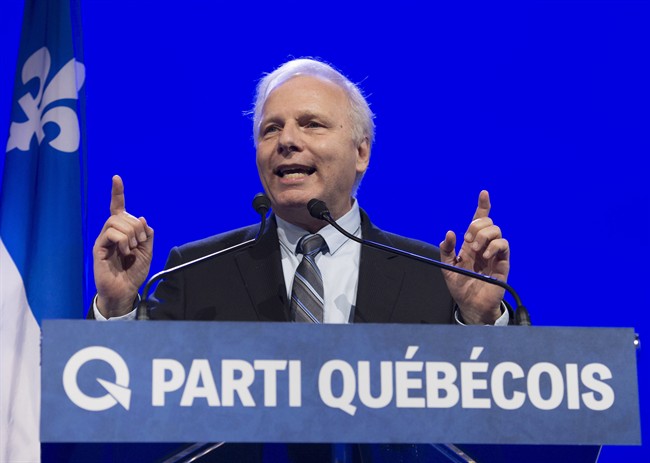 In this 2016 file photo, Parti Québécois Leader Jean-François Lisée speaks to supporters after he was elected to lead the party. Lisée says he's relishing his role as underdog in the lead-up to the provincial elections. Thursday, Aug. 16, 2018.