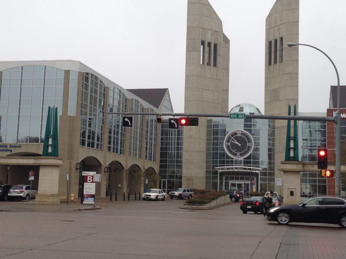 Edmonton police investigate a reported social media threat direct at MacEwan University, Tuesday, Oct. 25, 2016. 