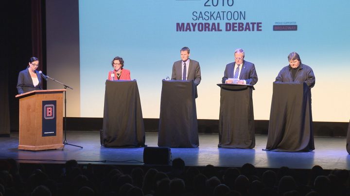 Don Atchison, Charlie Clark, Kelley Moore and Devon Hein debated a variety of topics during the Tuesday evening debate.