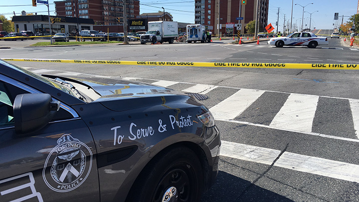 One person is dead and a police officer is injured after a hit-and-run in Scarborough.