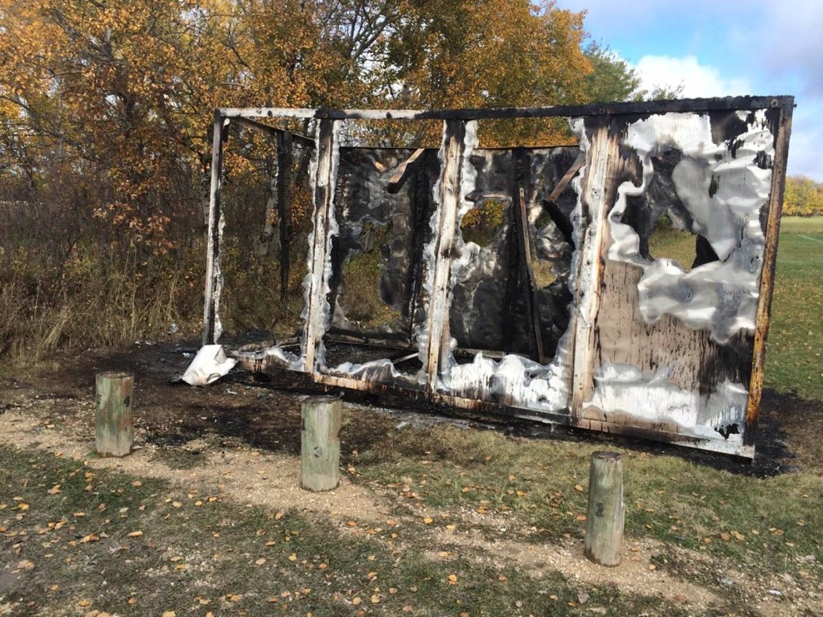 Oak Park High School's football equipment has been burned down.