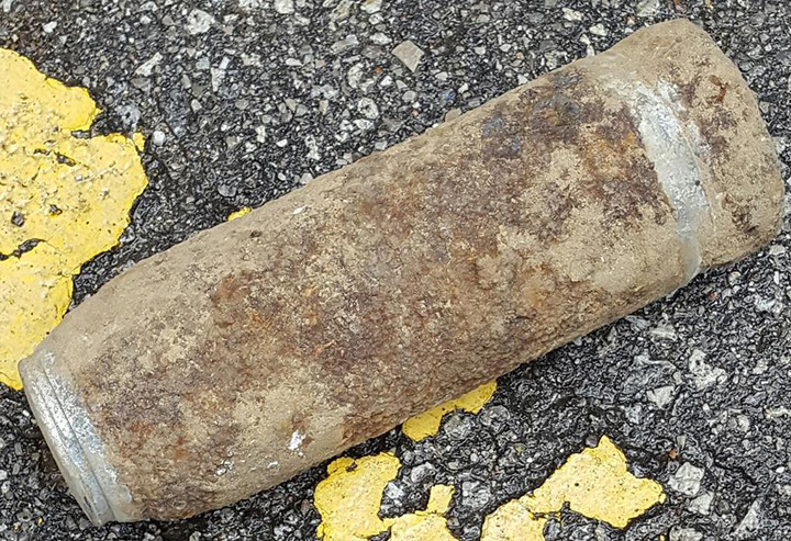 A man brought this old artillery shell to a Toronto fire station Saturday.