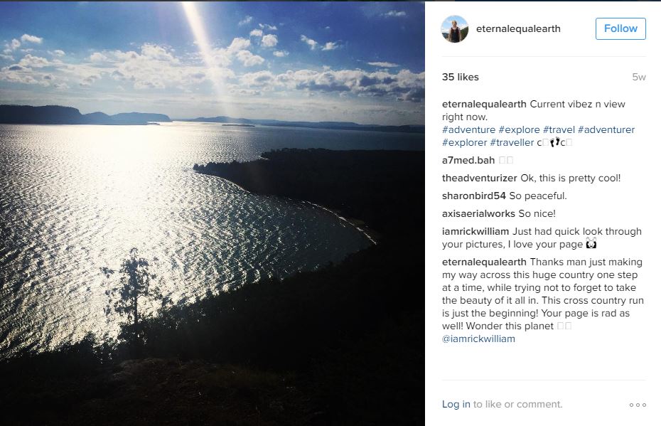 One of the many spots Dylan stopped for yoga and meditation.