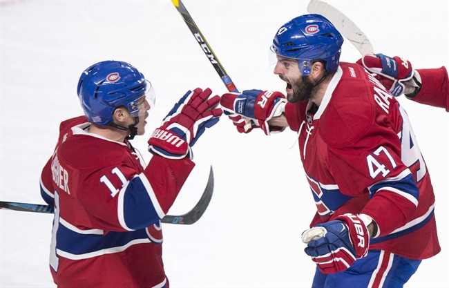 Alexander Radulov scored twice to lead the Montreal Canadiens to a 5-1 victory over the Calgary Flames on Tuesday night, Wednesday, January 25, 2017.