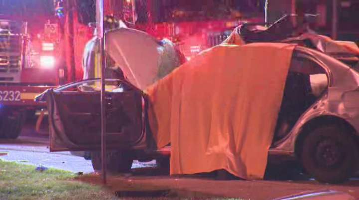 Man killed after car crashes into pole in east-end Toronto - Toronto ...