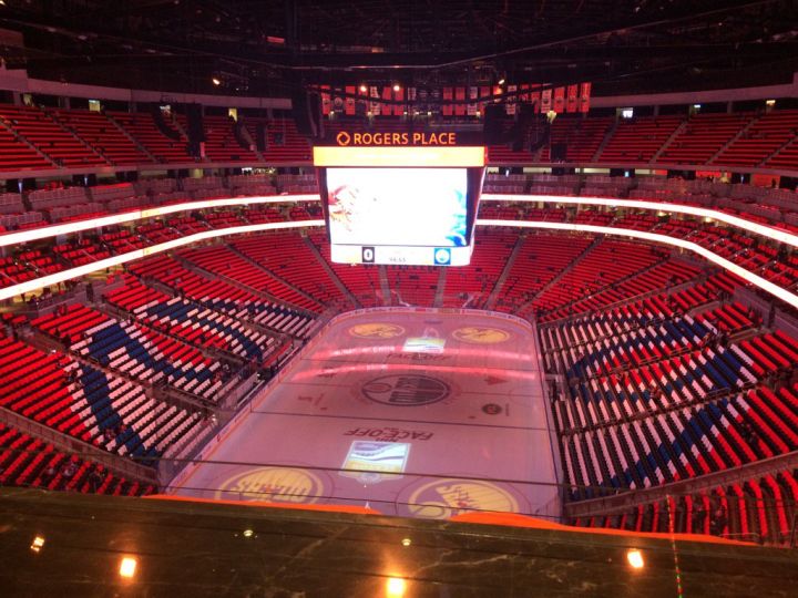 Rogers Place ready for the Edmonton Oilers season opener Wednesday, Oct. 12, 2016.
