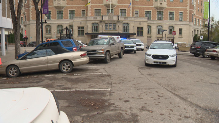 A police chase in Saskatoon ended when the driver of the vehicle attempting to elude officers crashed in the downtown core.
