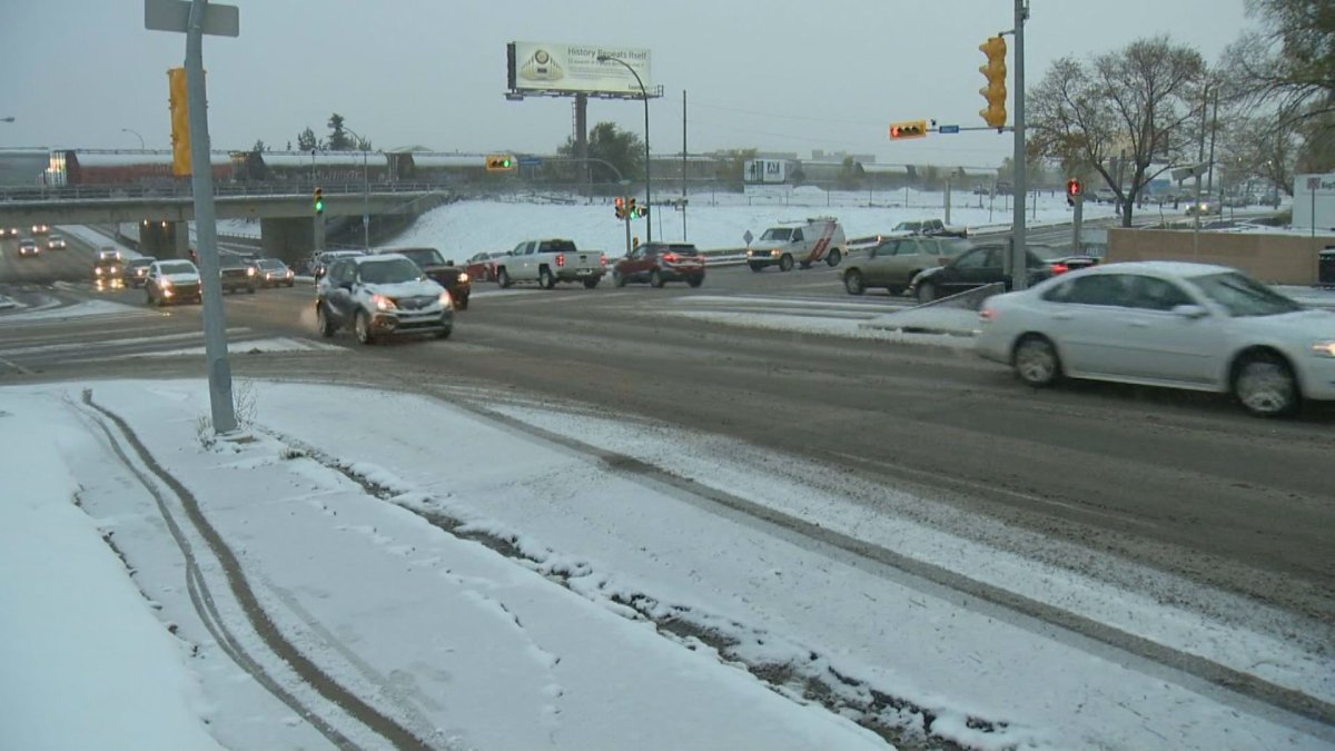 You'll want to give yourself extra time on the roads this morning following Saskatchewan's first snowfall of the season.