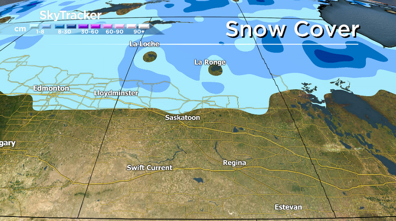 Snow remains on the ground in northern Saskatchewan as of Friday, October 21, 2016.
