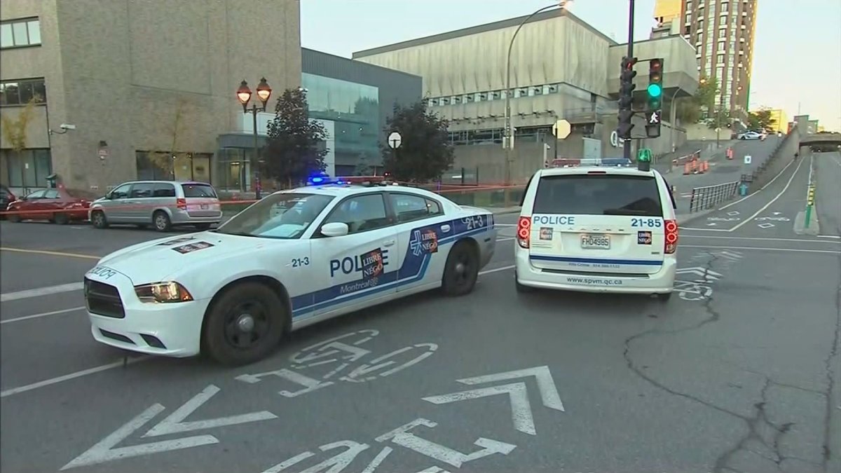 A man was stabbed to death in downtown Montreal early Morning morning. Monday October 10, 2016.
