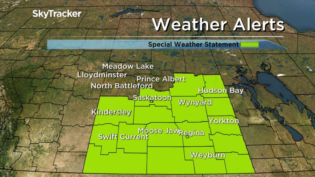 Special weather statement issued for Saskatoon, central and southern Saskatchewan for heavy rain and snow.