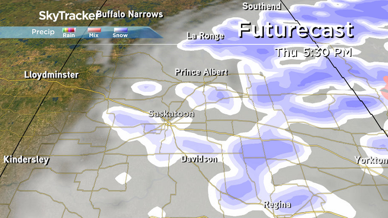 Snow is expected to continue on Thursday before tapering off late in the day.