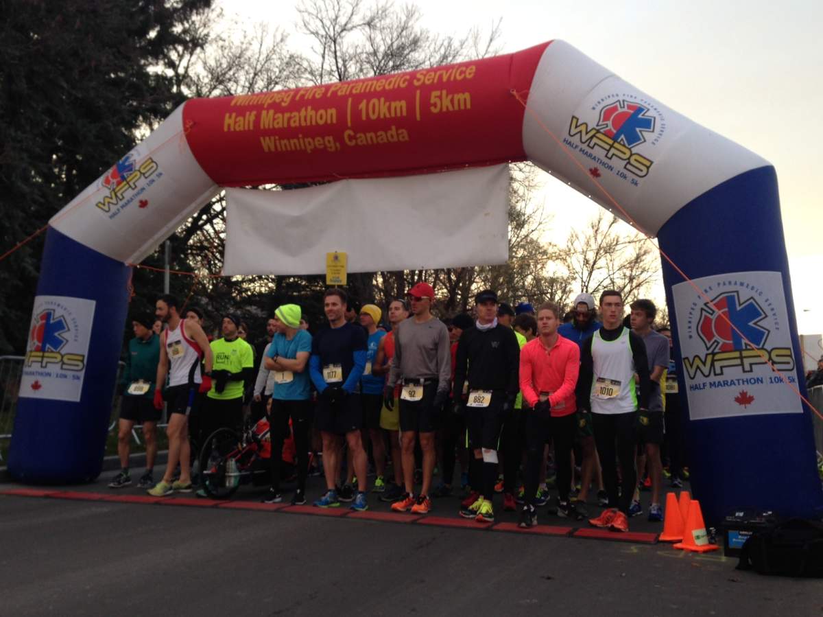 Marathon participants get ready to kick off the annual WFPS Marathon three years ago.