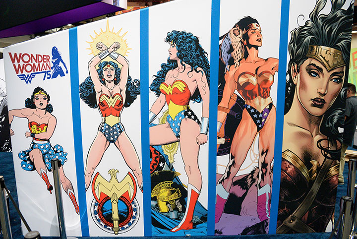 The evolution of Wonder Woman as seen at San Diego’s Comic-Con 2016.
