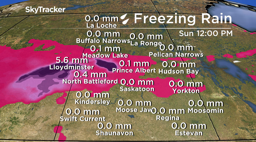 Freezing rain is expected to make travel treacherous in the Lloydminster area Friday.