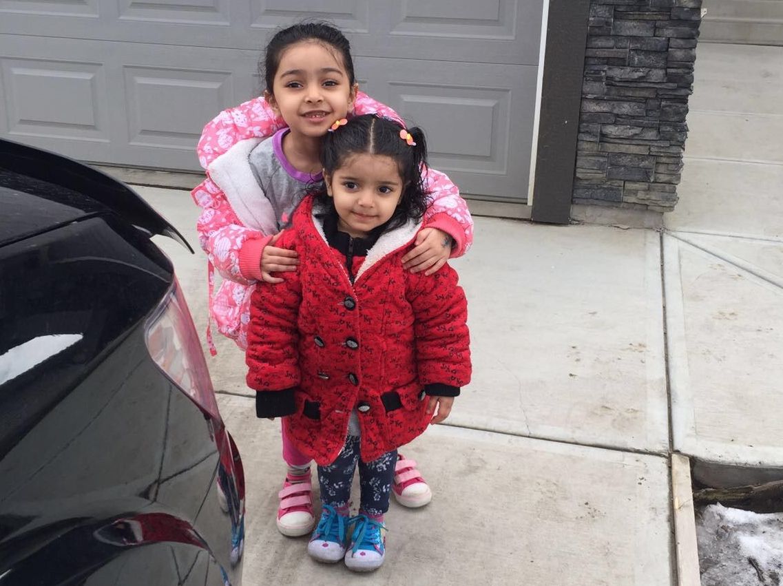 Amber Athwal and her little sister Anahat. March, 2016.