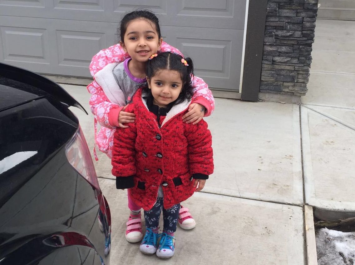 Amber Athwal, 4, and her sister Anahat, 2.