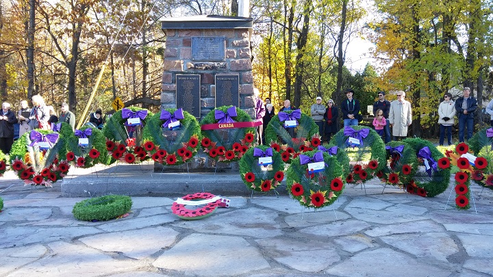 Remembrance Day ceremony at the Hudson Cenotaph. Sunday, Nov. 6, 2016.