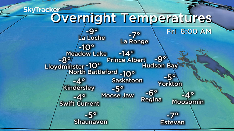 It'll be another chilly start to the day tomorrow with temperatures falling into minus double digits.