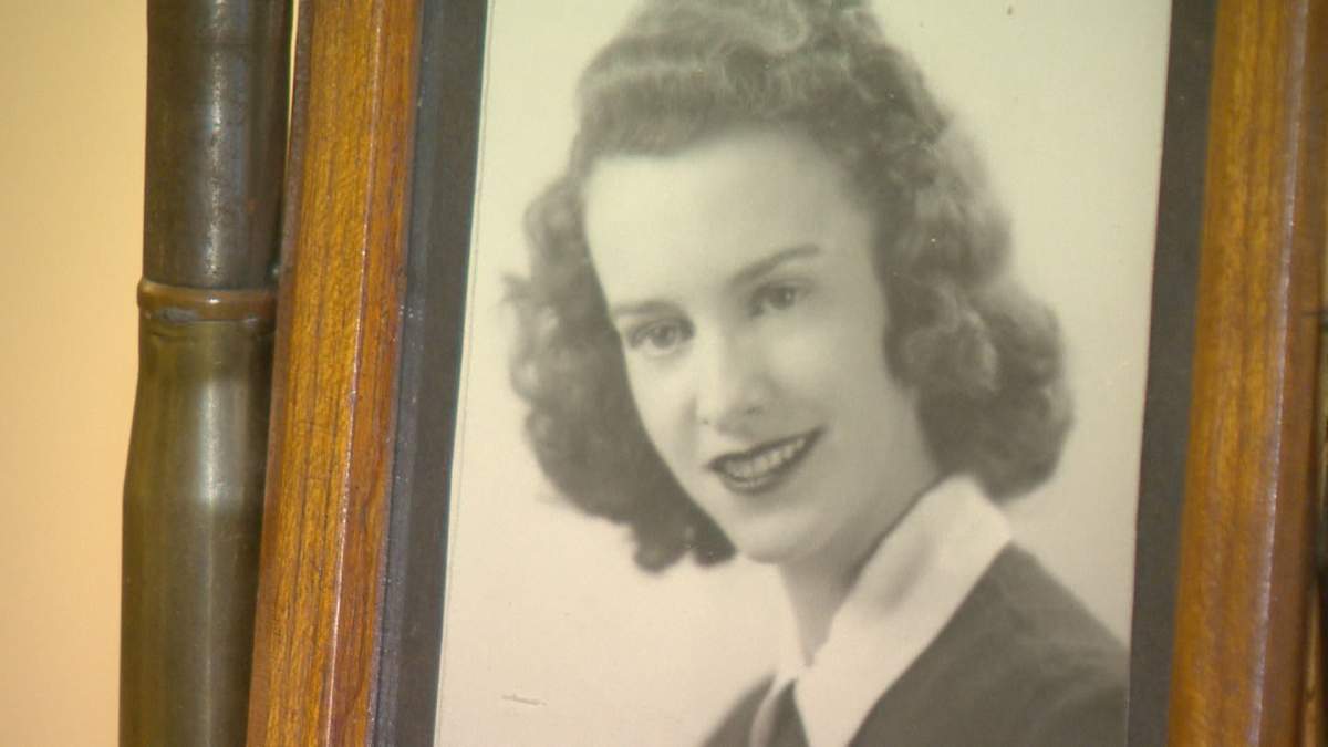 The photo Betty McGuigan sent with him while he was at sea. It still sits in their living room today.