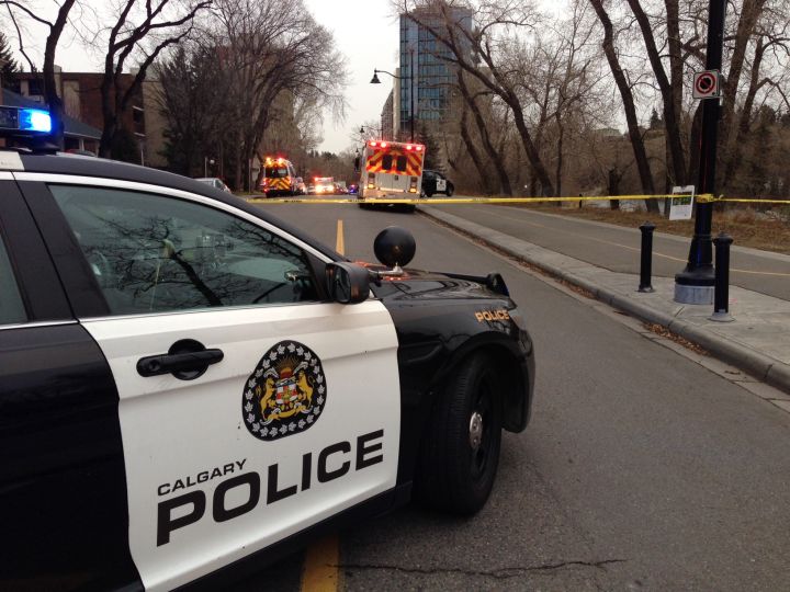 Calgary police said a body was spotted in the Elbow River Tuesday morning.