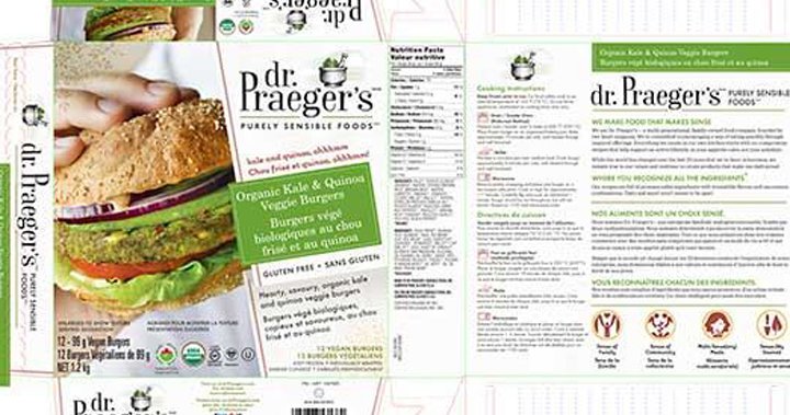 Dr Praeger S Organic Kale Quinoa Veggie Burgers Recalled Over Undeclared Allergens Globalnews Ca