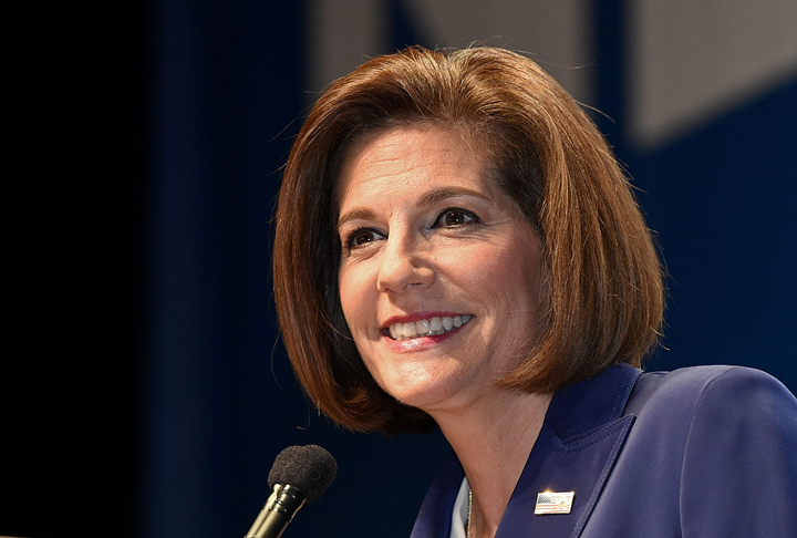 Catherine Cortez Masto speaks after winning her senate race against U.S. Rep Joe Heck (R-NV) at the Nevada Democratic Party’s election results watch party. (Photo by Ethan Miller/Getty Images)