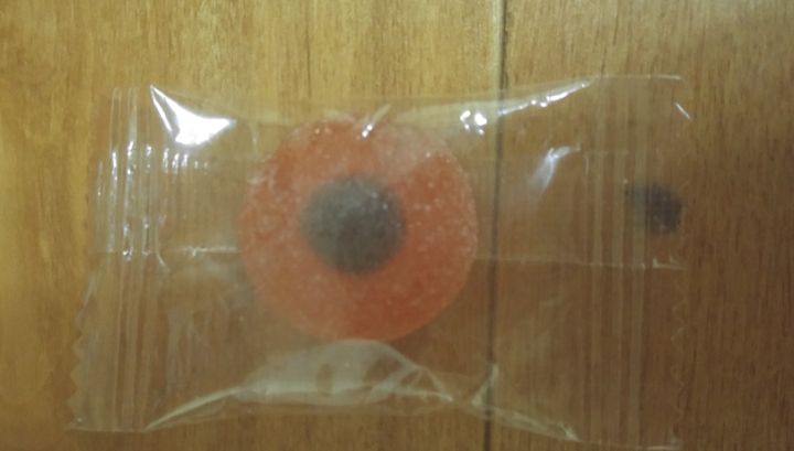 A Halloween candy that looks like this reportedly made a child sick after trick-or-treating in Clive, Alta.