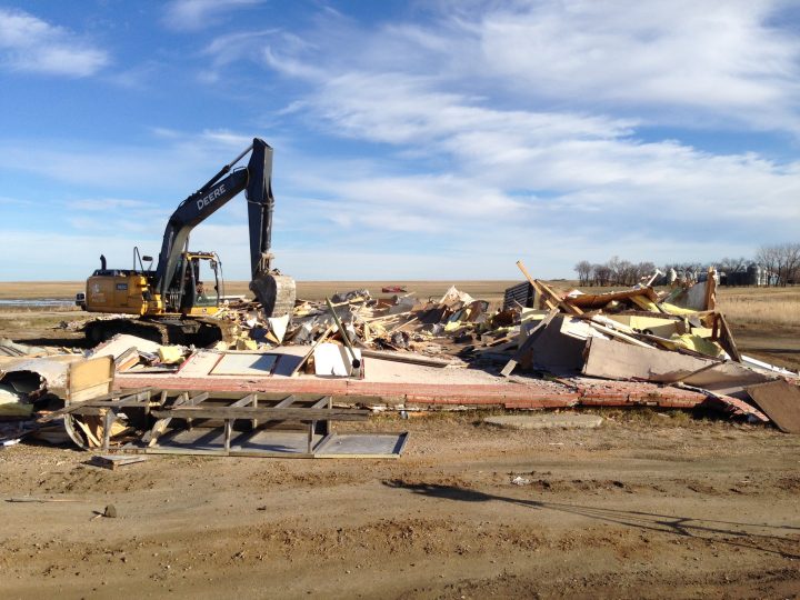 The "Corner Gas" set was torn down on Nov. 4 in Rouleau, Sask. 