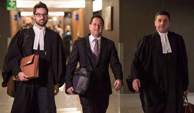 In this November 2016 file photo, Michael Applebaum is seen arriving at a Montreal courthouse. The former Montreal mayor was released from prison after serving one-sixth of his sentence. Tuesday, June 6, 2017.